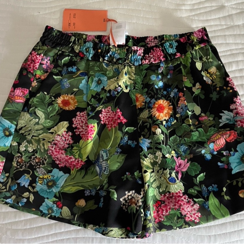 Max & Co. Black Floral High Waist Women's Shorts